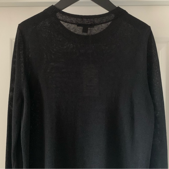 COS Black Linen Blend Crewneck Knit Sweater | XS | NWT |Minimalist - Picture 6 of 13